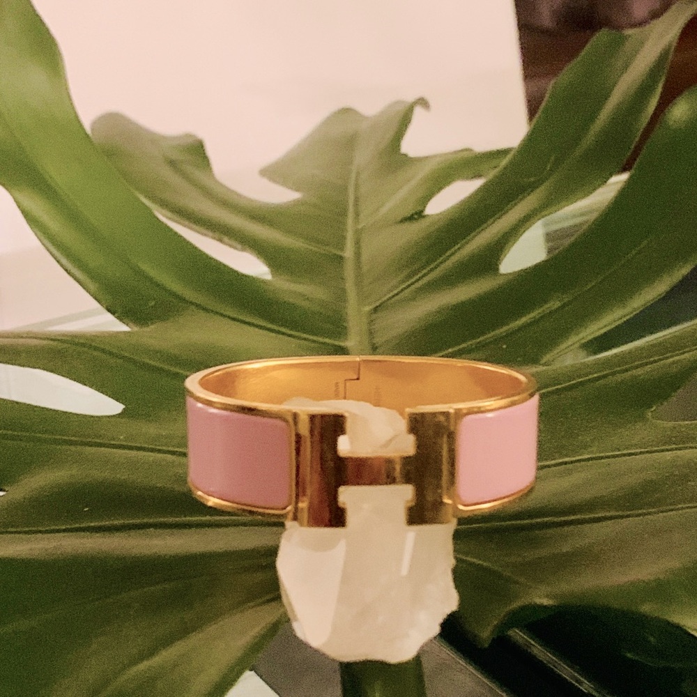 Hermes Bracelet Authentic Pink Enamel